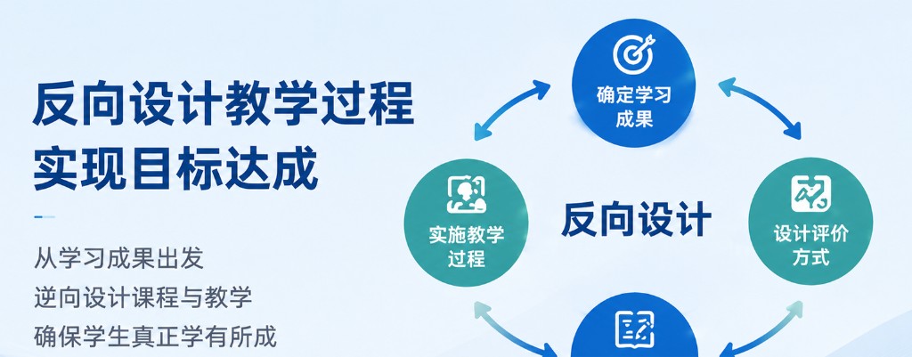 反向设计教学过程，实现目标达成：从学习成果出发，逆向设计课程与教学